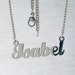 Isabel name necklaces. stainless steel. next day ship. never tarnishes. shiny silver color