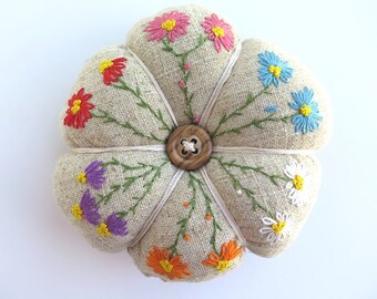 Hand Embroidered Pincushion