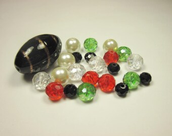 23 glass beads in assorted colors (BC51)