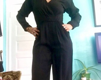 Vintage Liz Claiborne Silk Jumpsuit One Piece