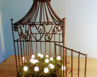 Shabby Chic Birdcage Centerpiece