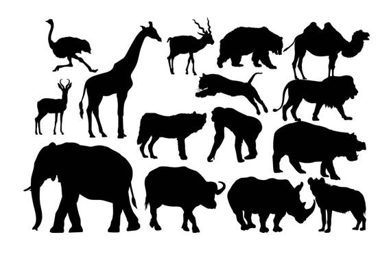 Download Wild animal Silhouette Wild animal Clipart Safari animal