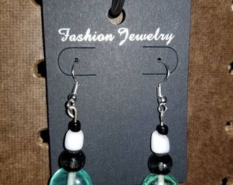 Glass Bead Drop Earrings