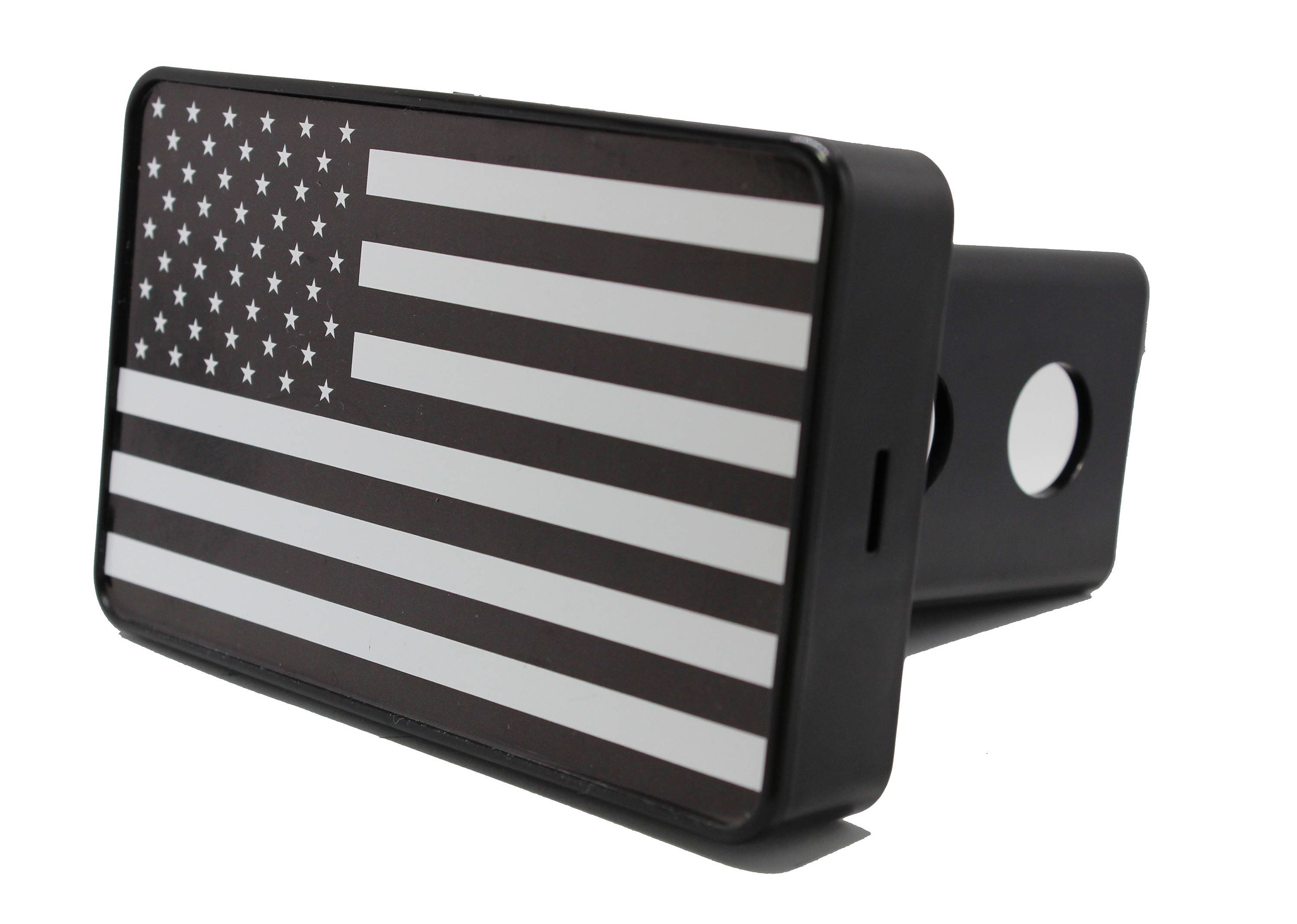 Black & White American Flag Hitch Cover