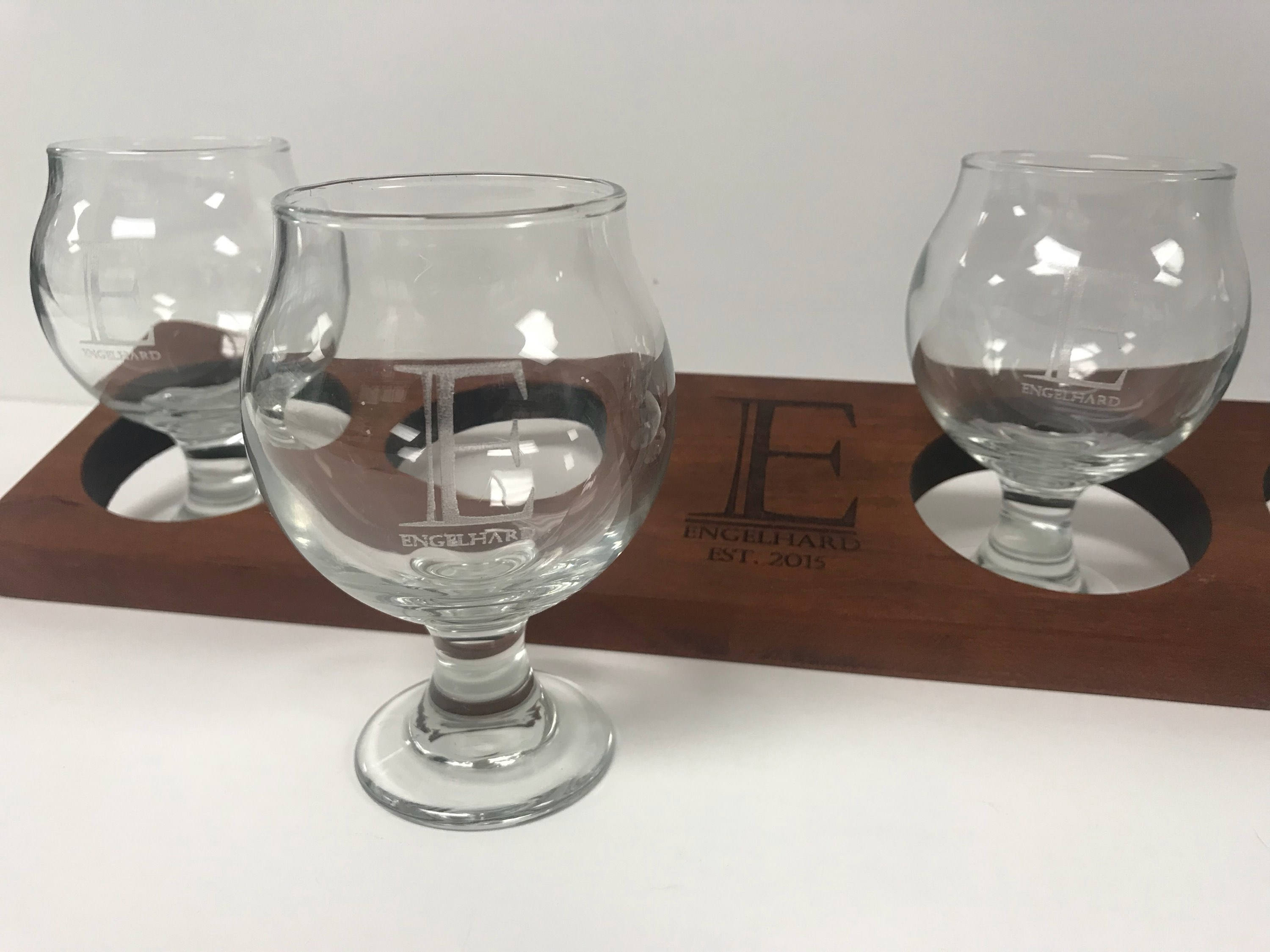 Custom Beer Flights with Glasses from FriendsCustomFlights on Etsy Studio