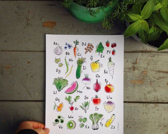 Fruits & Veggies Alphabet (in French)