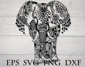 Elephant mandala svg / elephant zentangle svg / mandala elephant svg / zentangle elephant svg / baby elephant svg / elephant for cricut