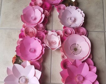 Paper Flower Letter | Nursery Decor |Nursery Wall Decor | Room Decor