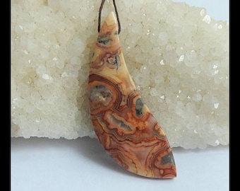 New!! Crazy Lace Rosetta Stone Gemstone Pendant Bead, 59x20x6mm,10.6g(s0037)