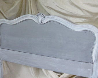 Headboard Full Size Bed Vintage French Provincial WOOD Bed Poppy Cottage Painted Furniture Custom PAINT to ORDER