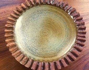 Vintage MCM California Studio Pottery Dish by Ceramist Tom McMillin