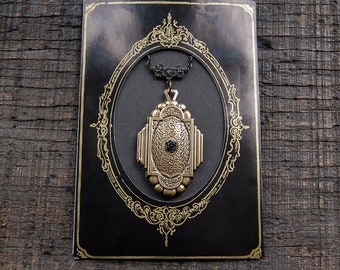 Mystery Locket - Victorian Mourning Necklace