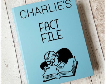 Personalised Gift, A4 Ring Binder Folder, Custom Made Stationery, Document Holder, Organiser, Fact File, Files & Storage, Blue Stationery