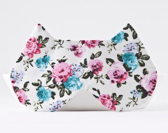 Sleep Mask for Women, Floral Eye Mask for Traveling, Sleep Mask Light Blocking, Cat Lover Gift, Travel Sleep Mask, Girlfriend Gift