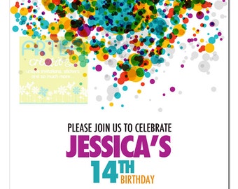 purple birthday invi etsy