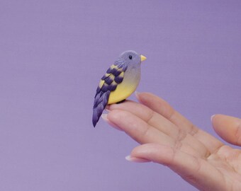 Cute Tropical Bird Brooch, Birdy Brooch, Handmade Cute Bird jewelry, Bird Lovers gift, Gift for Her, Bird gift, Bird Brooch gift