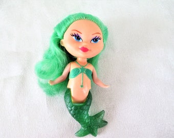 Vintage Green Mermaid Doll, Vintage Mermaid Figurine, Green Mermaid Doll. Mermaid Toy, Mermaid Tub Toy, Mermaid Bathtub Doll