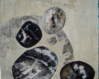 Original painting 'Pebbles from Trebarwith'