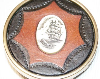 Vintage Solid Brass BTS USA Belt Buckle
