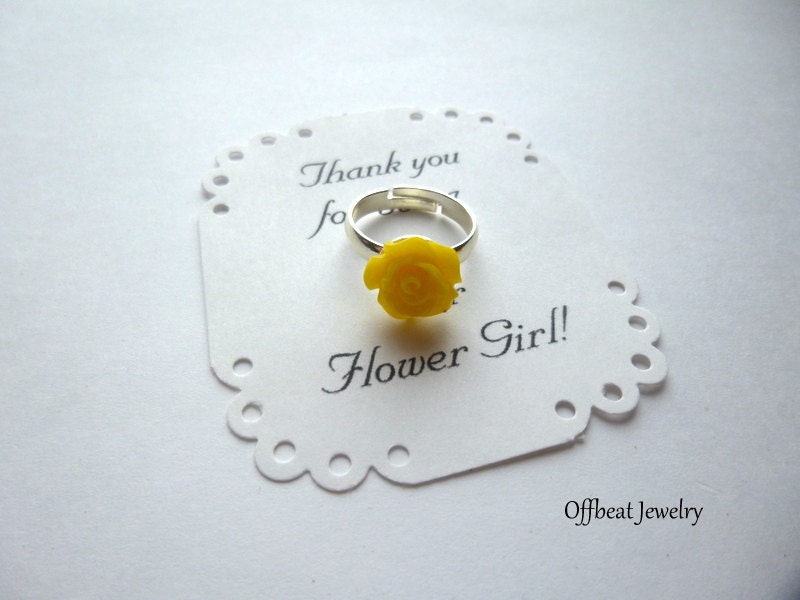Flower Girl Rose Ring Flower Girl Ring Flower Girl Jewelry