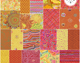 Kaffe Fassett Collective Citrus Precut 5" Charm Pack Fabric Quilting Cotton Squares Free Spirit SQ14