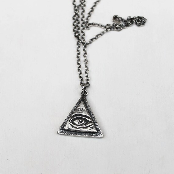Items similar to Sterling Silver All Seeing Eye Pendant w/ Chain