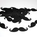 Mustache Baby Shower Decorations, Black Mustache Confetti, Oh Boy Baby Bash, Little Man Mustache First Birthday Party Supplies (50 Ct)