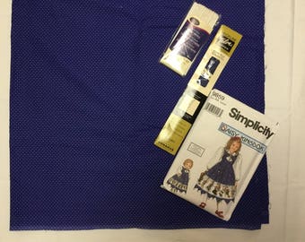 Daisy Kingdom Girls Dress Pattern (with extras) and 3-2/3 yards of fabric
