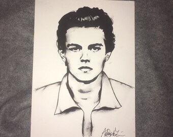 Leonardo Dicaprio Large Wall Art Print Dicaprio Painting Fan