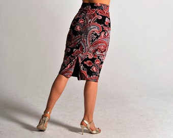 CLARA reversible ornamental tango skirt, XS-S