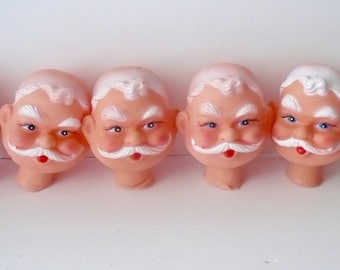Doll Heads Handlebar Mustache Vintage Male Heads Dollmaking Art Dolls by VintageStudioSupply