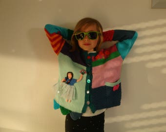 Colorful patchwork jacket for girls