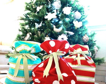 Blank Santa Sacks / Christmas Sacks/ Sacks / Christmas Tree Decorations / FULLY lined