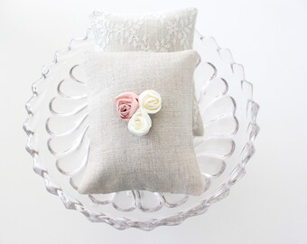 Linen Lavender Sachets - Set of Two Lavender Sachets - Organic Lavender Sachets