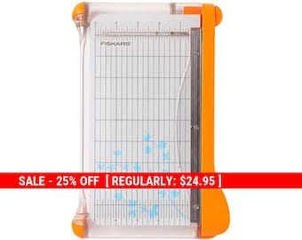 Bypass Paper Trimmer by Fiskars, Portable Paper Cutter, DIY Paper Crafting Tool