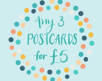 Any 3 Postcards Offer - over 30% off - motivational postcards - best friend gift