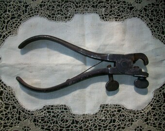 Antique Crimper Tool Rustic Metal
