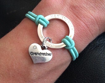In memory of Grandfather Remembrance Halo Memorial Bracelet Sympathy Gift
