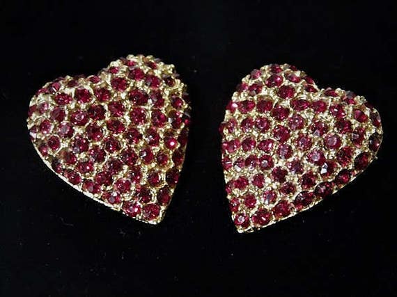 WEISS / Rhinestone Heart Brooch / Scatter Pins