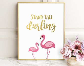 Stand tall flamingo | Etsy