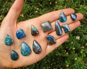 Custom Azurite Ring / Blue Azurite Statement Ring / Sterling Silver Ring / Large Azurite Ring / Silver Azurite Jewelry / Azurite Jewellery