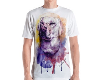 Custom All-Over Printed T-Shirt, Portrait illustration, Custom T-shirt, Design Your Own Shirt, Custom Pet Painting, Custom T-Shirt