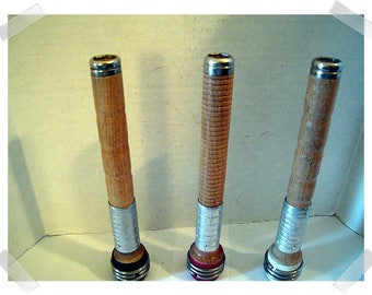Wooden Bobbins/**Single- Black/Red/Yellow OR Green/Black/7" tall/Craft Supplies*
