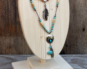 Necklace display, 10" x 7" wood display availble in colors
