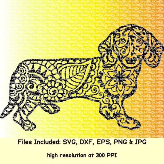 Download Zentangle Dachshund svg dog svg puppy svg mom face pet lover