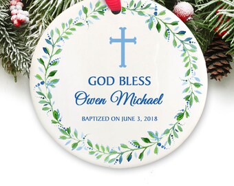 Personalized Christmas Ornament Personalized Keepsake Ornament baptism Personalized Christmas Ornament GIFT BOX Included