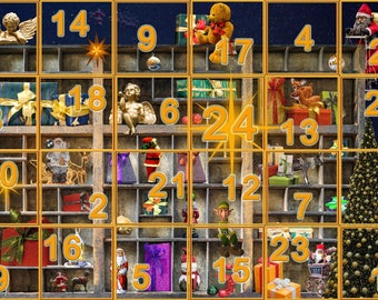 Advent Calendar 2017 Christmas Countdown 25 Days Until Christmas Instant Digital Download Print