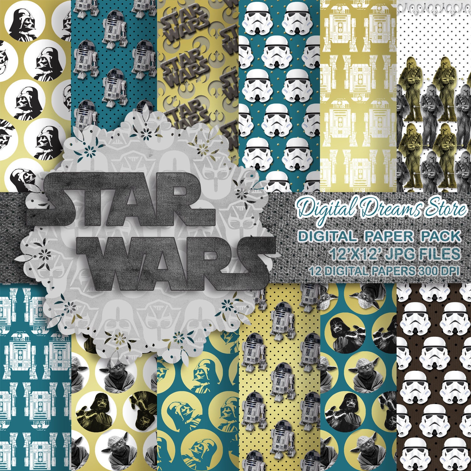 Star Wars paper: STAR WARS digital paper patterns