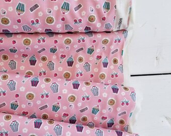 Tea for Two - Tea Party(Pink Background) - Cotton Fabric - Liberty London Fabrics