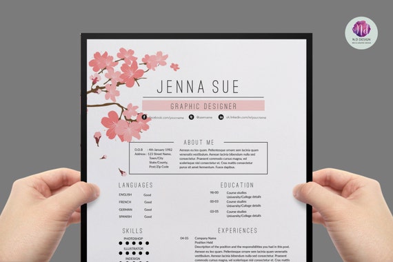 resume template cv template cover letter template pretty cv template